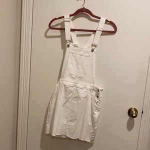 Love Tree White Denim Skirt Overalls